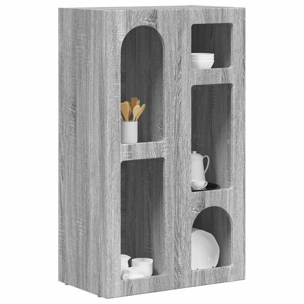 vidaXL Sideboard Gr&aring; Sonoma 59 x 35 x 100,5 cm Konstruerat tr&auml;