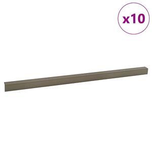 vidaXL Trappnoslister 10 st champagne 67 x 3.5 x 3 cm Aluminium