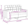 vidaXL 2-sitssoffa med prydnadskuddar rosa 120 cm sammet