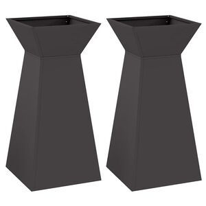 vidaXL Pelarkrukor 2 st Svart 35 x 35 x 73 cm Kallvalsat st&aring;l