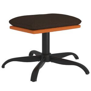 vidaXL Fotpall brun 60x60x36 cm tyg och konstl&auml;der