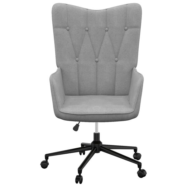 vidaXL Vilstol ljusgr&aring; tyg