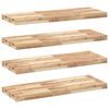 vidaXL Sv&auml;vande hyllor 4 st 80x30x4 cm obehandlat massivt akaciatr&auml;