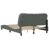vidaXL Bed Frame without Mattress "Hvar" Dark Grey 140x200 cm Fabric