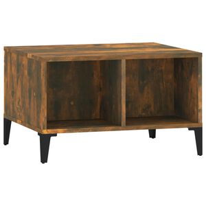 vidaXL Soffbord r&ouml;kf&auml;rgad ek 60x50x36,5 cm konstruerat tr&auml;
