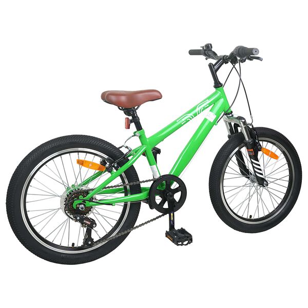 vidaXL Kids Mountain Bike 20 Tum 6-Speed f&ouml;r 5-8 &aring;r gammal Gr&ouml;n