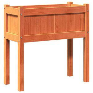vidaXL Odlingsl&aring;dor med ben vaxbrun 70x31x70 cm massiv furu