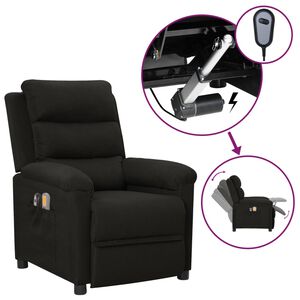 vidaXL Elektrisk massagef&aring;t&ouml;lj svart tyg