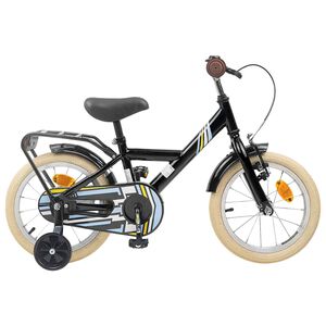 vidaXL Barncykel 12 Tum f&ouml;r 2-4 &aring;ringar Svart