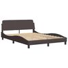 vidaXL Bed Frame "Dover" Dark Brown 140x190 cm Fabric