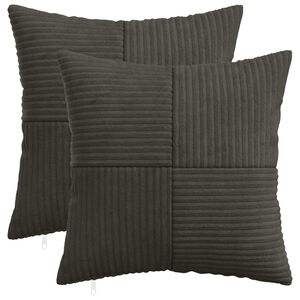 vidaXL Kudd&ouml;verdrag 2 st ALMELO Antracit 30 x 30 cm manchester