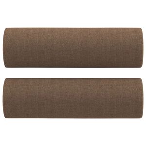 vidaXL Prydnadskuddar 2 st brun &Oslash;15x50 cm tyg