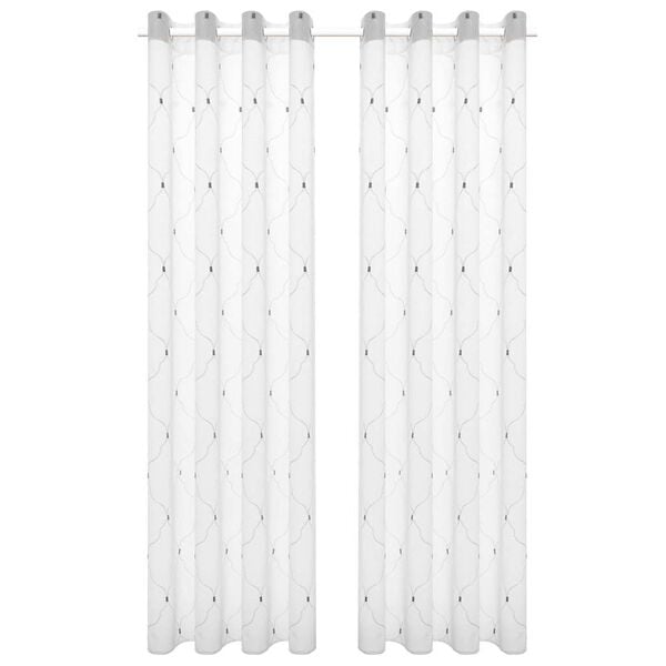 vidaXL Gardiner 2 pcs Vit 140 x 245 cm Polyester