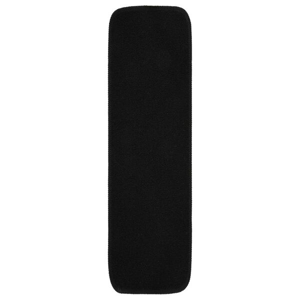 vidaXL Trappstegsmattor 15 st 75x20 cm svart rektangulär