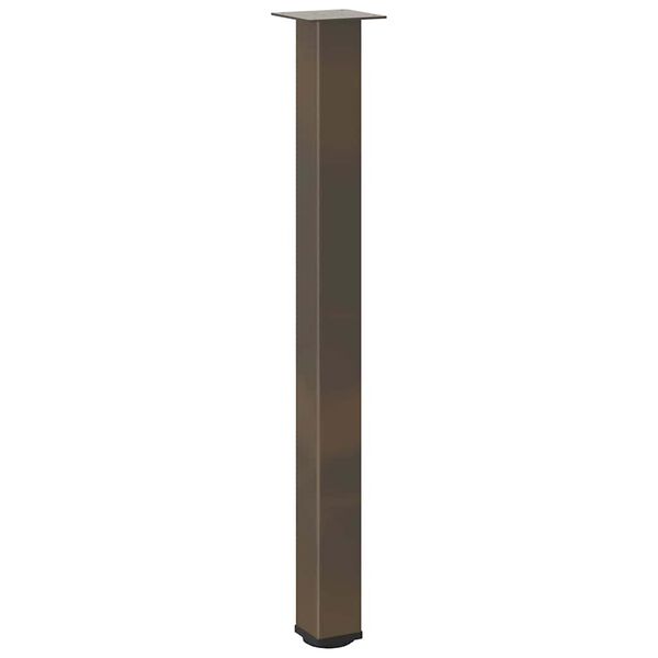 vidaXL Barbordsben 4 st naturstål 100-102 cm stål