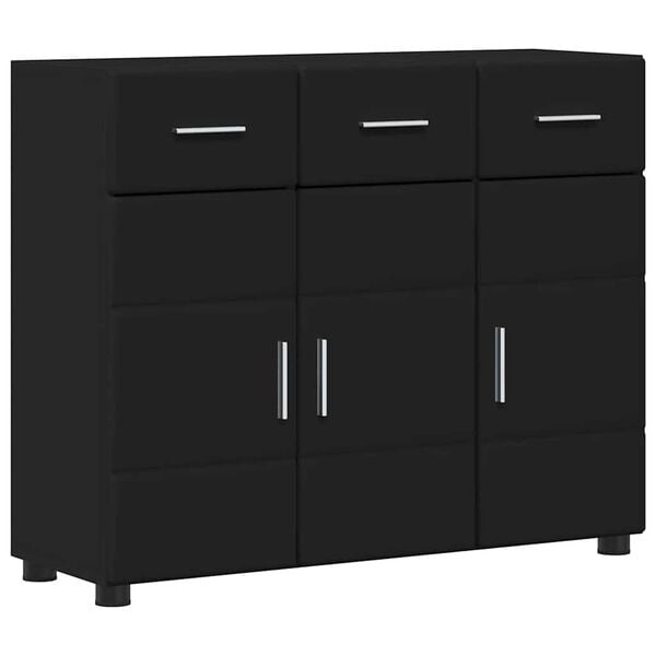 vidaXL Sideboard FLORIN Svart 88,5 x 30,5 x 73 cm Konstruerat tr&auml;