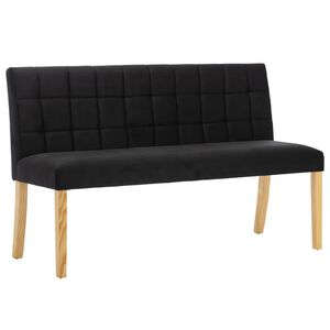 vidaXL B&auml;nk 140 cm svart sammet