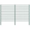 vidaXL Staketpanel med stolpar j&auml;rn 349x200 cm gr&ouml;n