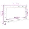 vidaXL Smink Spegel med LED -remsljus Artisan Ek 80 x 45 x 18 cm