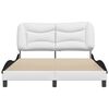 vidaXL Bed Frame without Mattress "Hvar" White and Black 140x200 cm Faux Leather