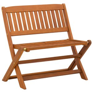 vidaXL Barnb&auml;nk Brun 61 x 38 x 57 cm Massiv Eukalyptus Tr&auml;