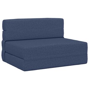 vidaXL F&auml;llbar Soffbed Bl&aring; 70 x 72 x 60 cm Tyg