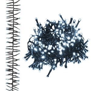 vidaXL Ljusslinga med 400 LED cluster kallvit 7,4 m PVC