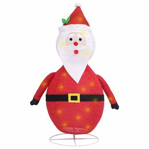 vidaXL Dekorativ jultomte med LED lyxigt tyg 60 cm