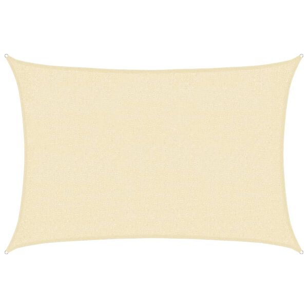 vidaXL Solsegel 160 g/m² gräddvit 2x3 m HDPE