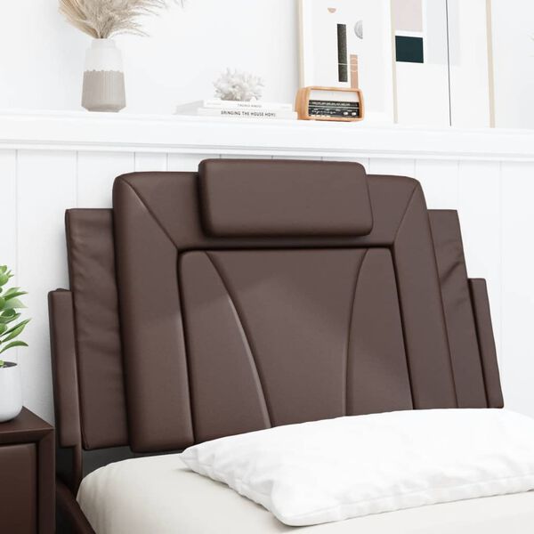 vidaXL Headboard Cushion "Viana" Brown 90 cm Faux Leather