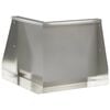vidaXL St&ouml;dv&auml;gg 50 x 50 x 40 cm Rostfritt st&aring;l Silver