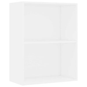 vidaXL Bokhylla med 2 hyllor vit 60x30x76,5 cm konstruerat tr&auml;