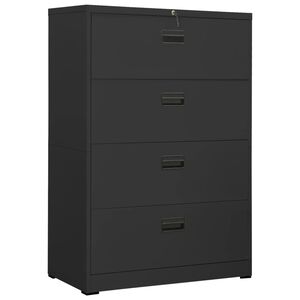 vidaXL Dokumentsk&aring;p antracit 90x46x134 cm st&aring;l