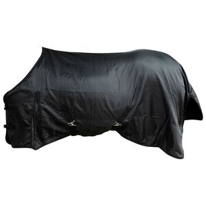 H&auml;stt&auml;cke i fleece med dubbla lager och kryssgjordar 125 cm svart