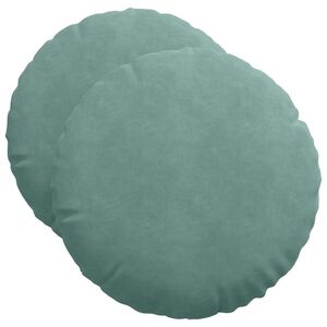 vidaXL Sittkuddar 2 st Sammet Havgr&ouml;n &Oslash;50 x 19 cm