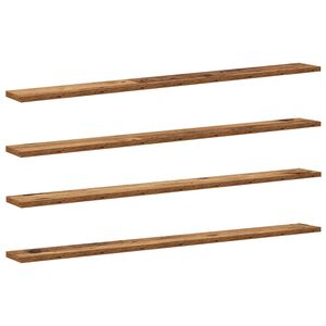 vidaXL Bokhylla Br&auml;da 3 niv&aring;er 4 st 100 x 10 x 1,5 cm Konstruerat tr&auml;