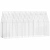 vidaXL Kaninbur Silver 400 x 100 x 210 cm Galvaniserat st&aring;l