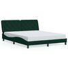 vidaXL Bed Frame with LED without Mattress Dark Green 160x200 cm Velvet