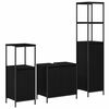 vidaXL Badrumsm&ouml;belset 3 st Svart Ek 36 x 35 x 165 cm Konstruerat tr&auml;
