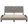 vidaXL Bed Frame without Mattress Taupe 140x200 cm Fabric