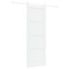 vidaXL Skjutd&ouml;rr 78 x 211 cm Konstruerat tr&auml; Vit