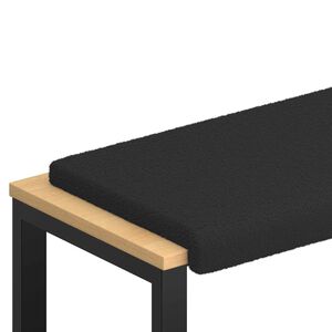vidaXL B&auml;nk kudde Sherpa tyg Svart Djup 35 cm