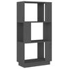 vidaXL Bokhylla/Rumsavdelare gr&aring; 51x25x101 cm massiv furu