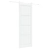 vidaXL Skjutd&ouml;rr Vit 83 x 232 cm Massiv furu