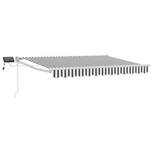 vidaXL Manuell utdragbar markis med LED-lampor 3,5 x 2 m
