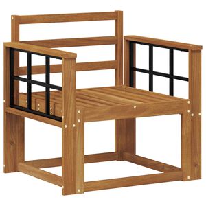 vidaXL Utomhussoffa Massivt Akaciatr&auml; Naturf&auml;rg