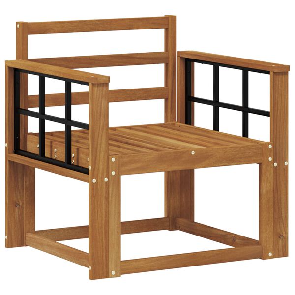 vidaXL Utomhussoffa Massivt Akaciatr&auml; Naturf&auml;rg