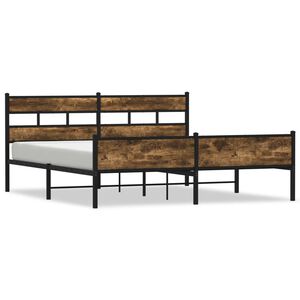 vidaXL S&auml;ngram utan madrass metall r&ouml;kf&auml;rgad ek 180x200 cm