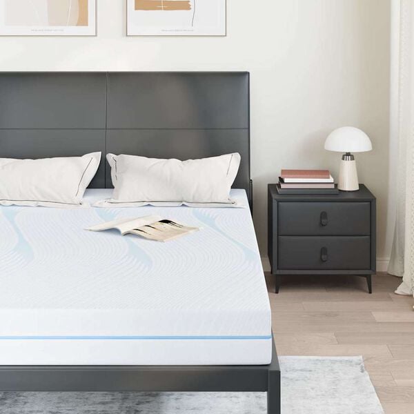 vidaXL Madrass Vit 160 x 200 cm Jacquardtyg