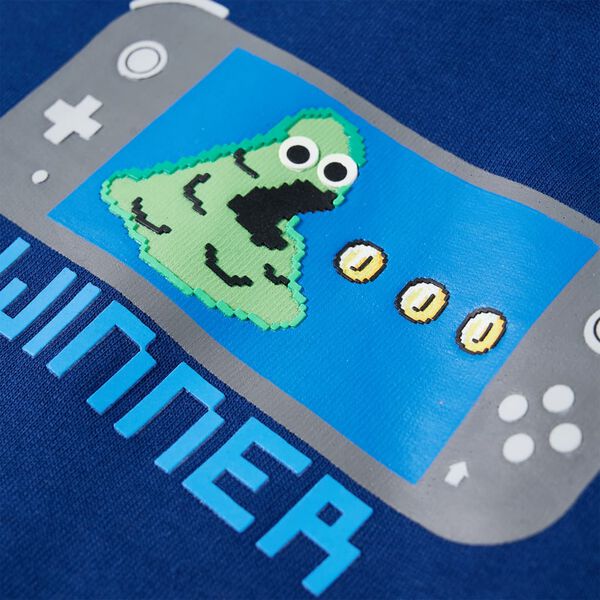 Tröja med huva för barn mörkblå 104